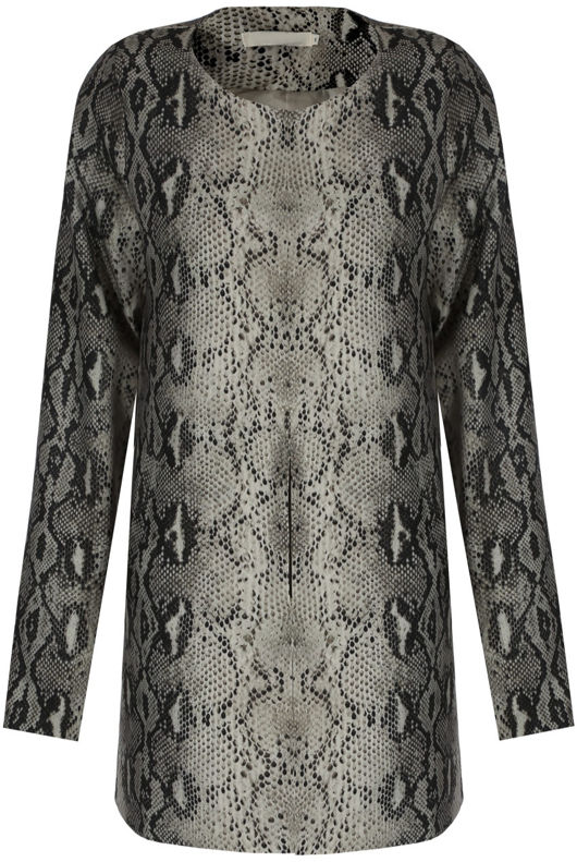 Reptile Print Box Overcoat