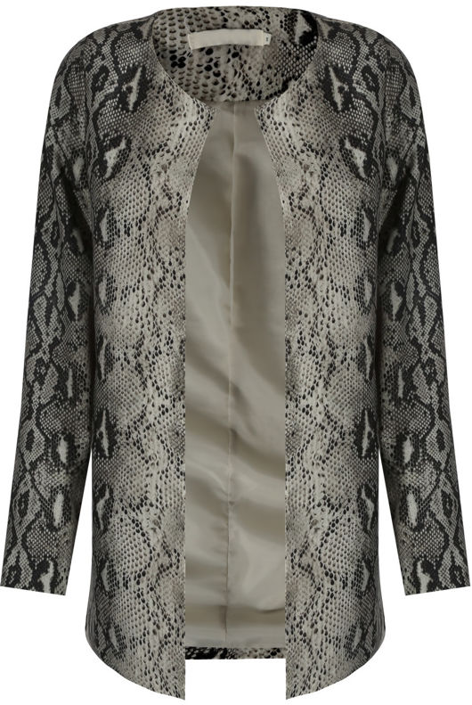 Reptile Print Box Overcoat