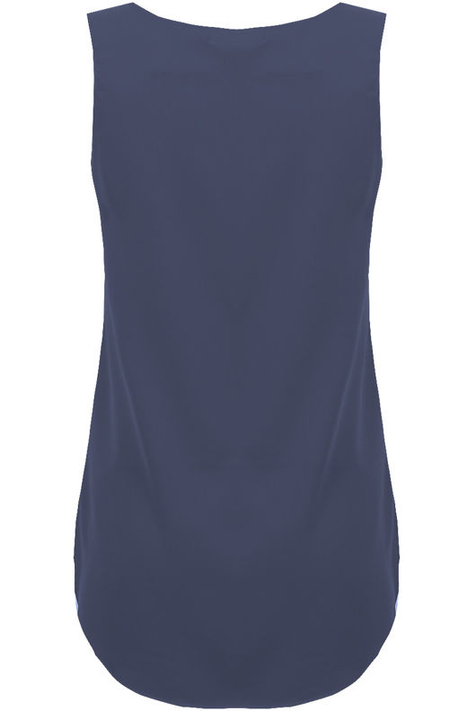 Navy Muscle Back Sleeveless Tops