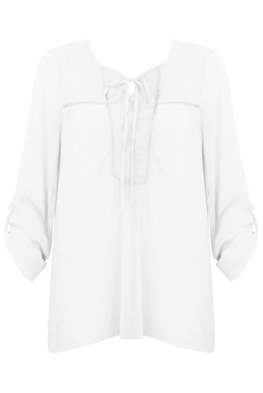 Cheesecloth Tie Neck Blouse - 3 Colours Pack