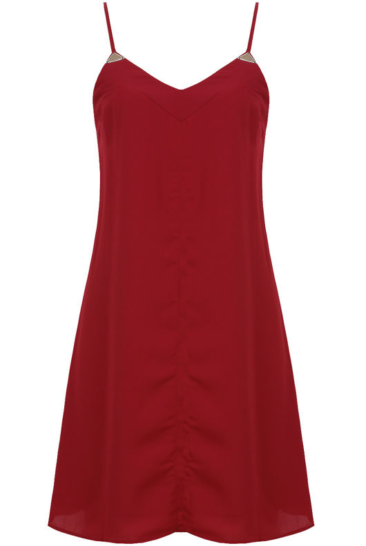 Bordeaux Chiffon Cami Gold Plated Dress