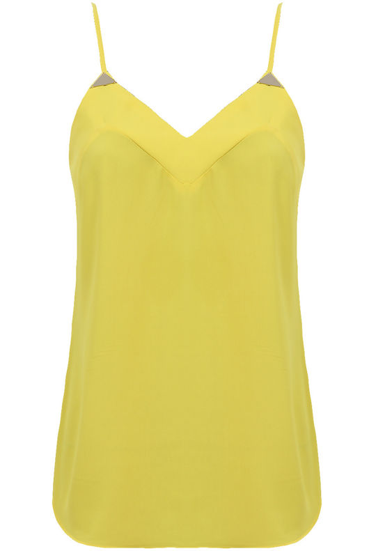 Yellow Chiffon Cami Gold Plated Dress