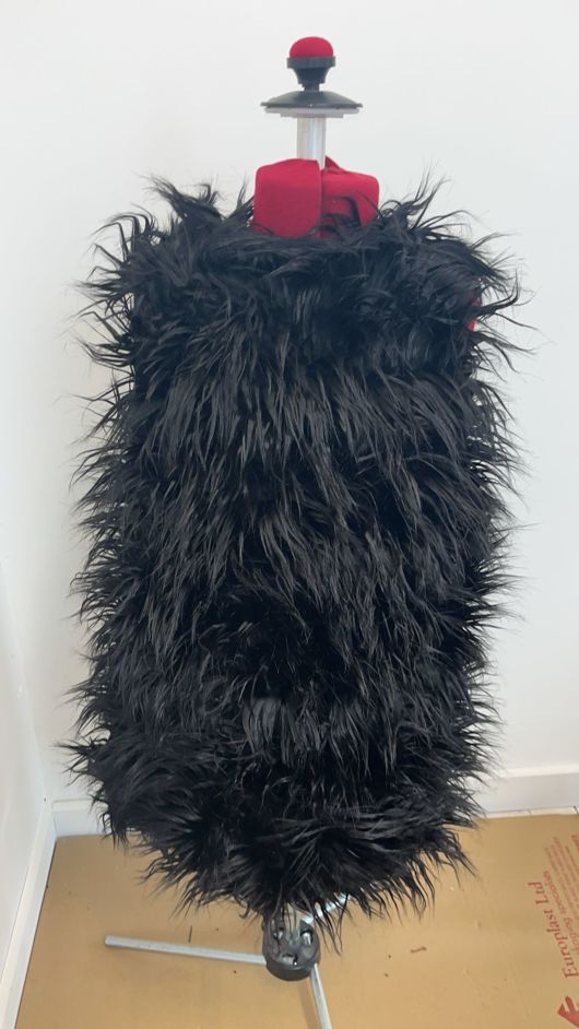 Black Long Faux Fur Gilet
