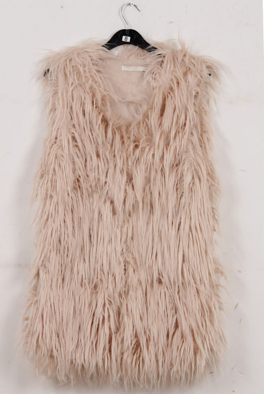 Beige Faux Fur Gilet