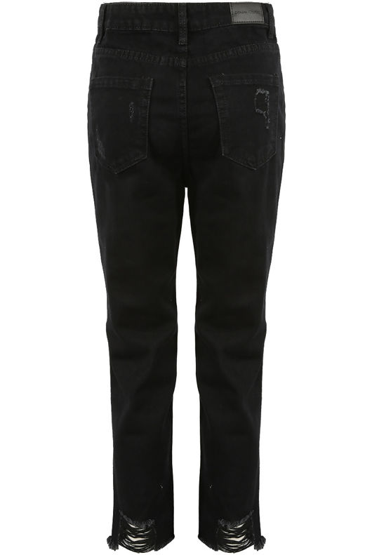 Black Ripped Boyfriend Jeans
