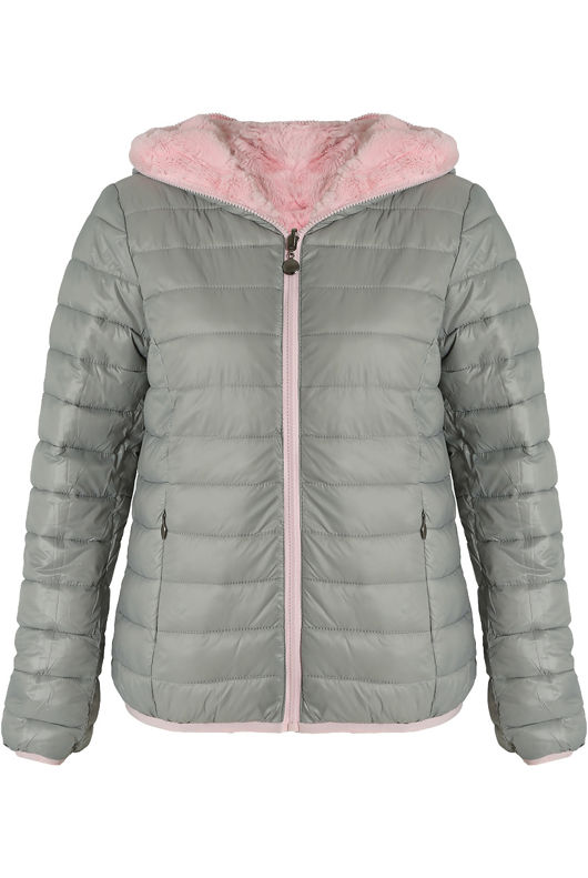 Reversible Puffer Fur Jacket