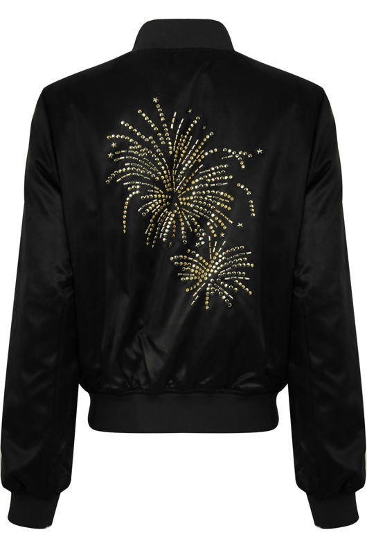 Gem Embellished Bomber Jacket