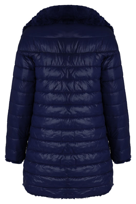 Reversible Puffer Fur Coat
