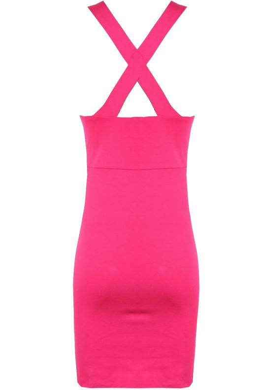 Fuchsia Cut Out Bodycon Mini Dress