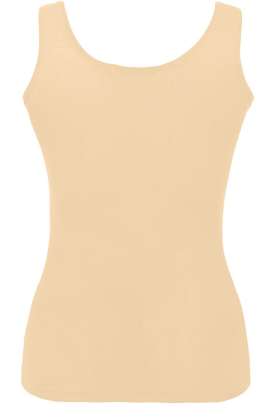 Beige Zip Detail Ribbed Vest