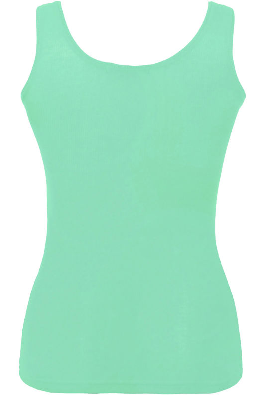 Mint Zip Detail Ribbed Vest