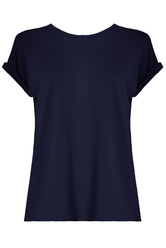Coloured Split Back Short Sleeves Top