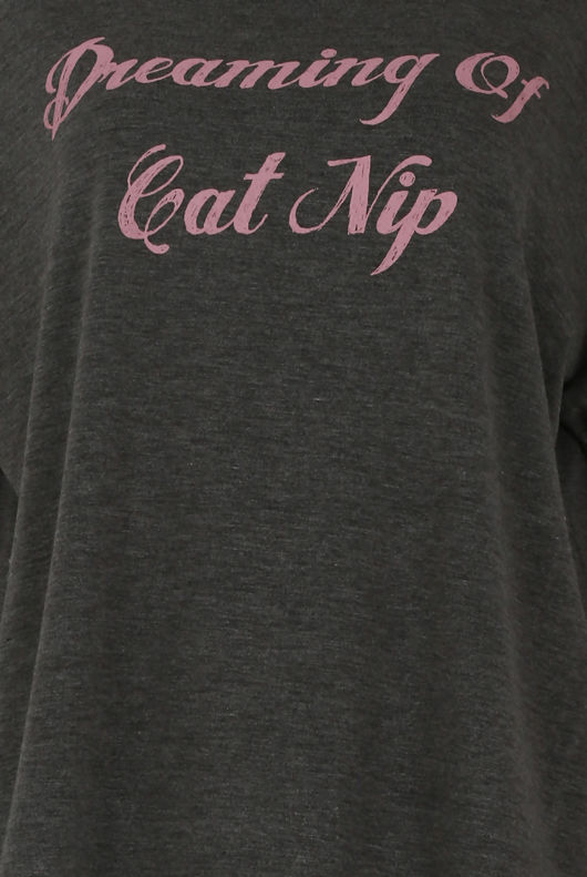 Dark Grey Tee & Short Pyjama Set