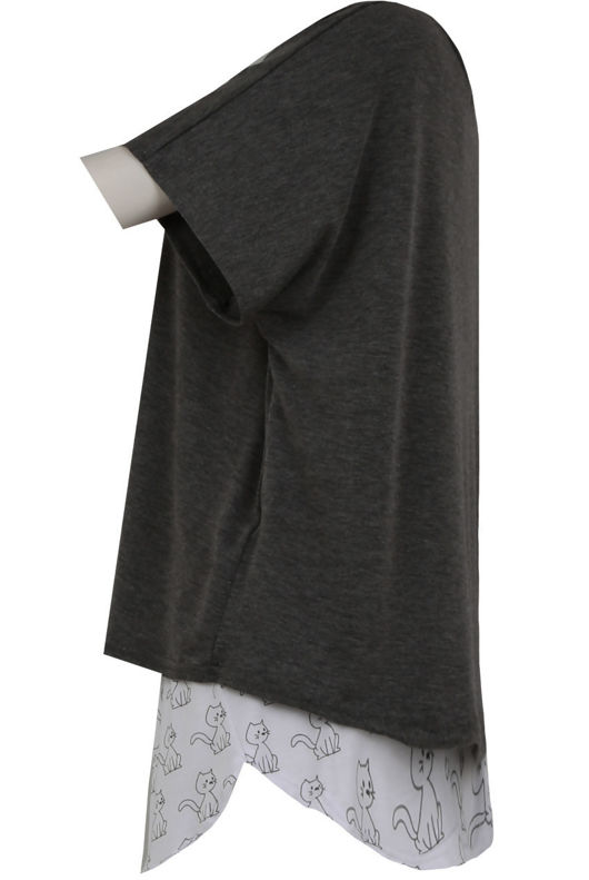 Dark Grey Tee & Short Pyjama Set