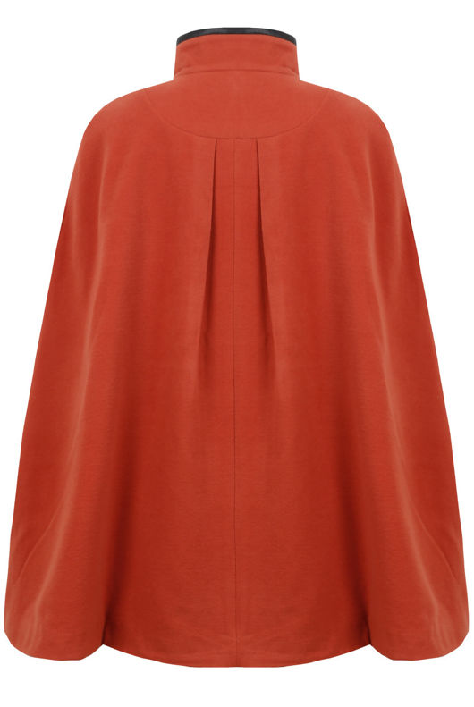 Orange With Black Buckled Cape