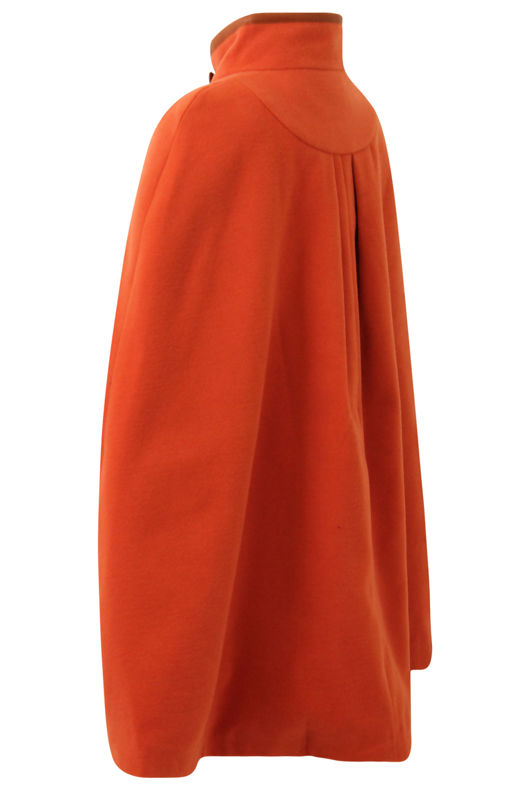 Buckle Neck Cape in Burnt Orange