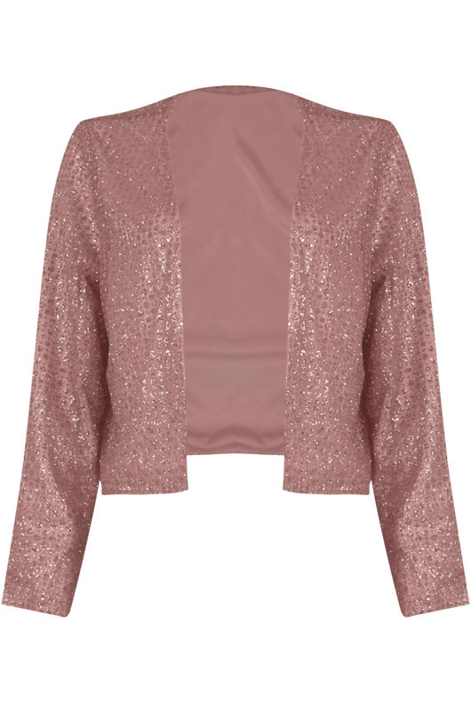 Shimmer Sequin Cropped Jacket