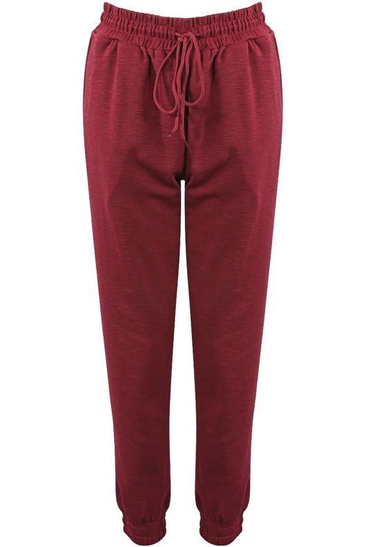 Burgundy Burnout Jogger Pants