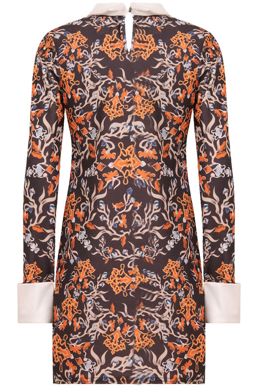 Printed Peter Pan Collar Celebrity Shift Dress