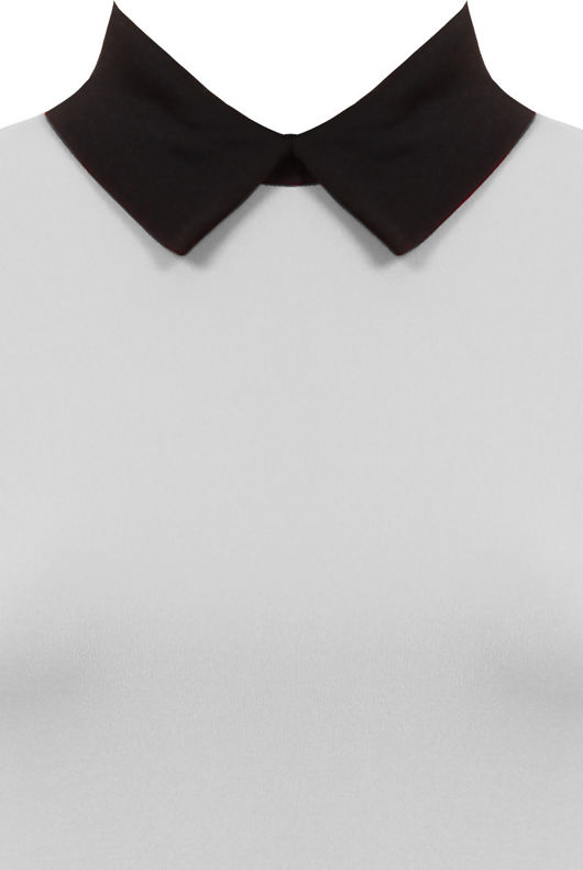 Cream Peter Pan Collar Back Zip Up Playsuit