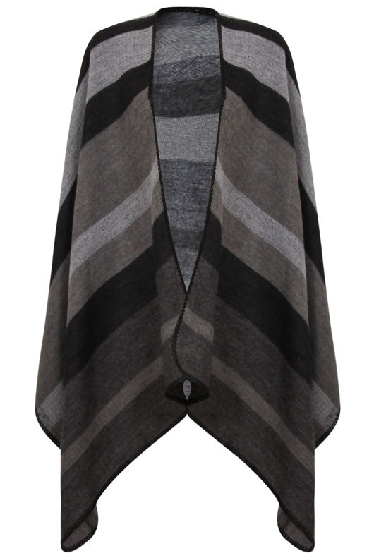 Monochrome Striped Cape