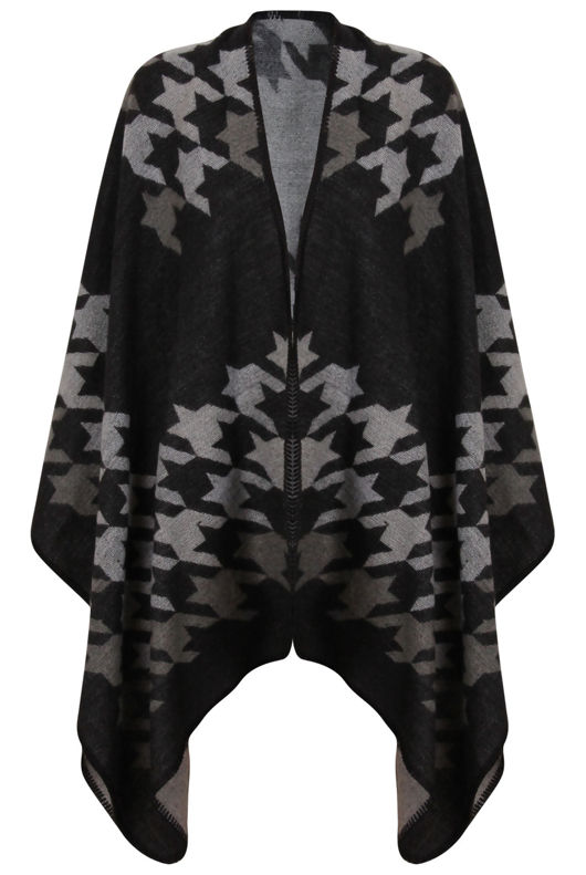 Grey Monochrome Dogtooth Waterfall Cape