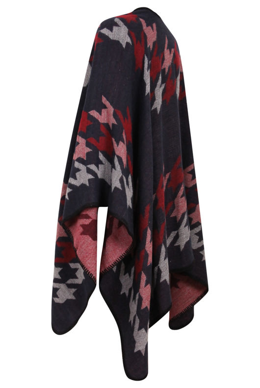 Red Black Monochrome Dogtooth Waterfall Cape