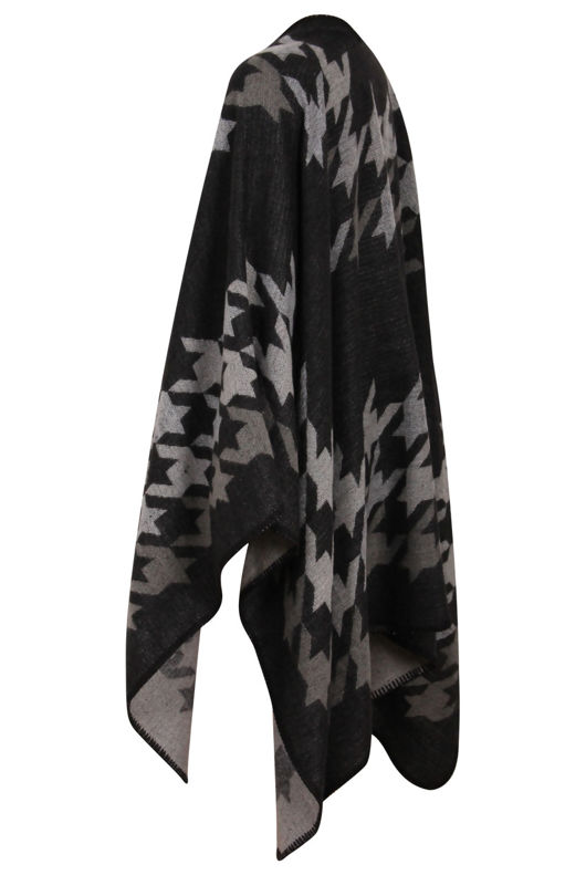 Grey Monochrome Dogtooth Waterfall Cape