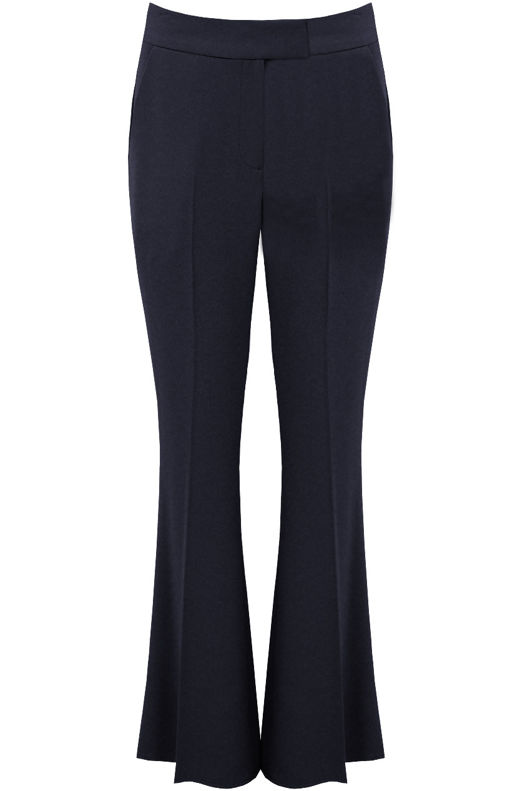 Navy Tailored Flared Trouser