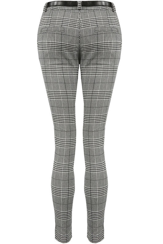 Grey Check Belted Trouser