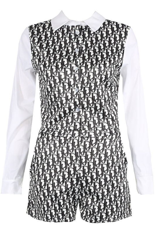 Printed Shirt Collar Top & Shorts Co-Ord 