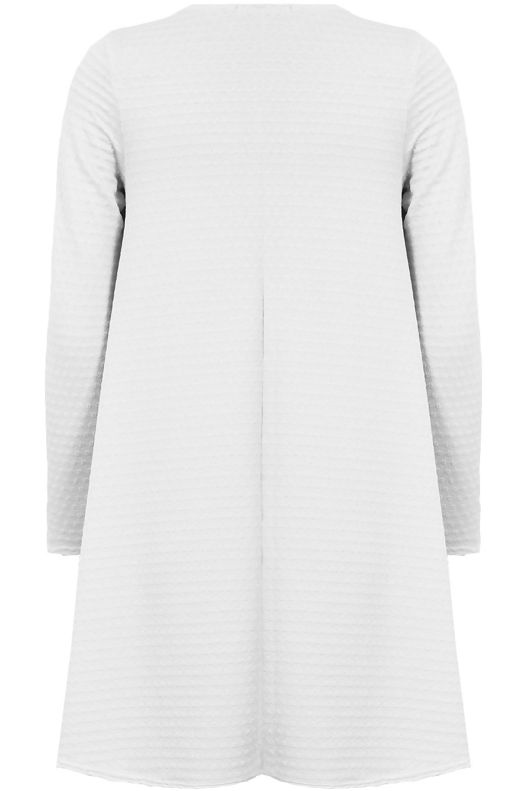 Cream Bubble Textured Swing Dress