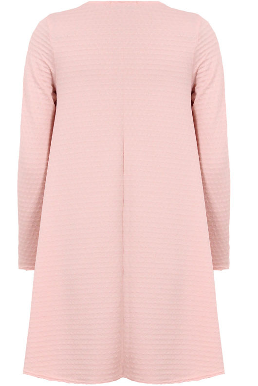 Pink Bubble Textured Swing Dress