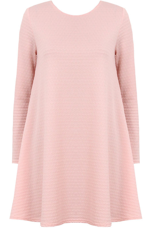 Pink Bubble Textured Swing Dress