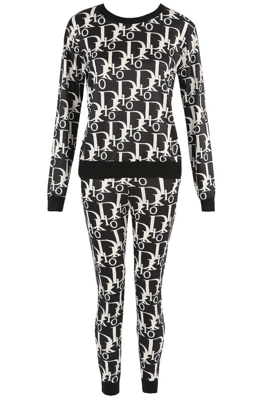 Monochrome Slogan Loungewear Set