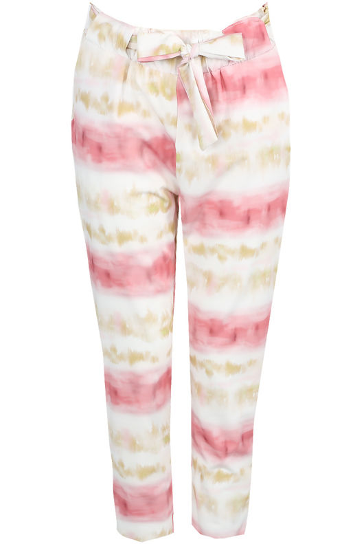 Pink Tie Dye Paperbag Trouser