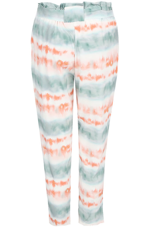 Green Tie Dye Paperbag Trouser