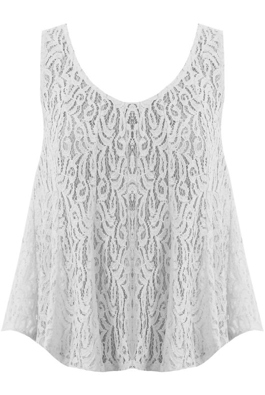 Lace Textured Sleeveless Top