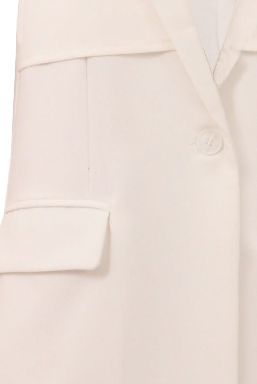 Cream Tailored Side Pocketed Waistcoat