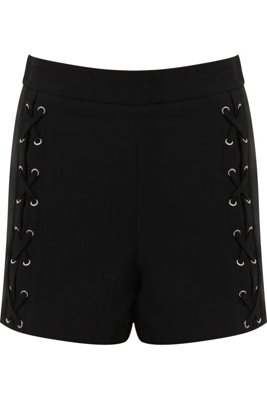 Black Lace Lock Shorts