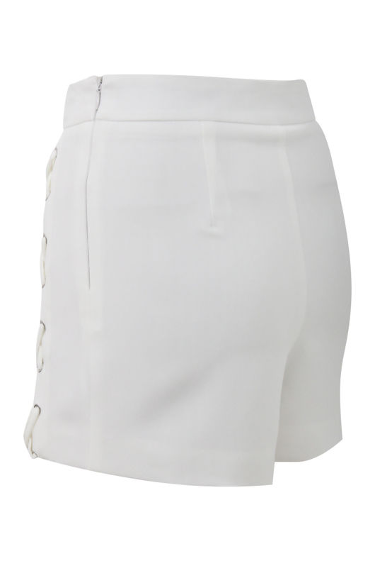White Lace Lock Shorts