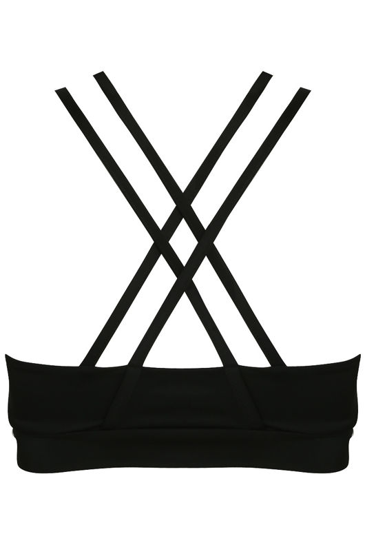 Black & Fuchisa mix pack Active Cross Back Crop Top