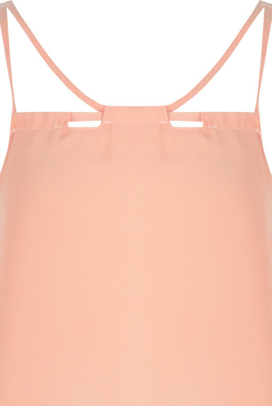 Pink Front Cut Out Crop Tops