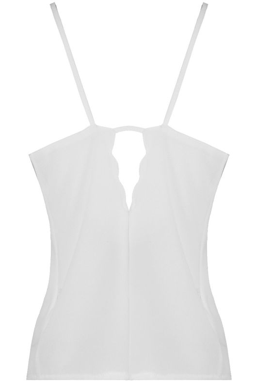 White Scallop Edge Cami
