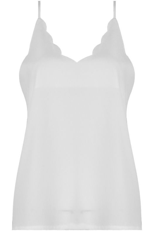 White Scallop Edge Cami