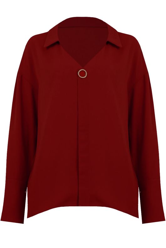 Burgundy Button Up Shirt