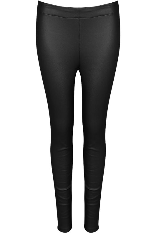 Black Wax Leggings