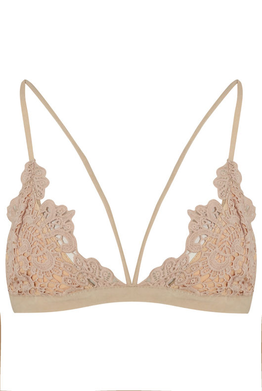 Rose Crochet Lace Trim Bralet