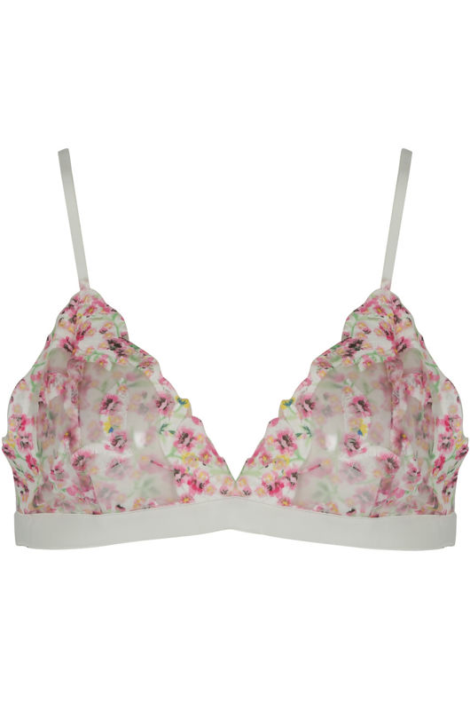 Tropical Printed Lace Bralet