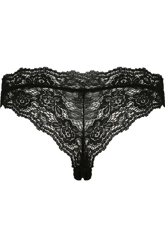 Black Crochet Scallop Knickers